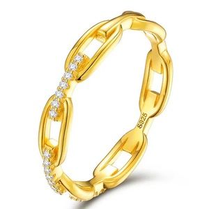 CHAIN MOISSANITE RING